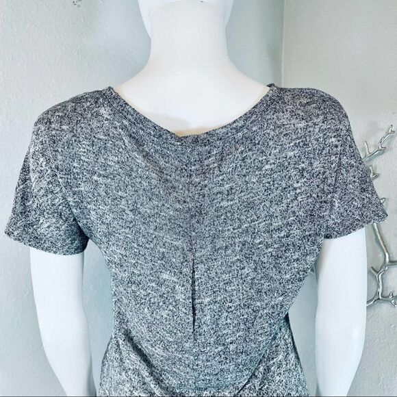 M&S Knit Lightweight Short Sleeve Blouse Gray - Picture 6 of 10